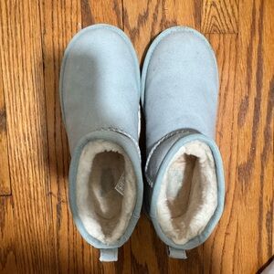 UGG x Madhappy Classic Ultra Mini boots in the color 'Snow'